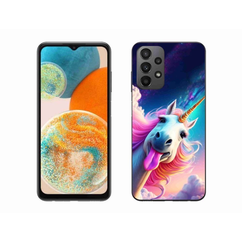 Gelový kryt mmCase na Samsung Galaxy A23 4G/5G - šílený jednorožec