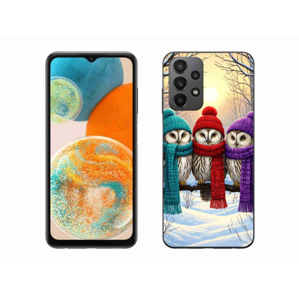 Gelový kryt mmCase na Samsung Galaxy A23 4G/5G - soví přátelé