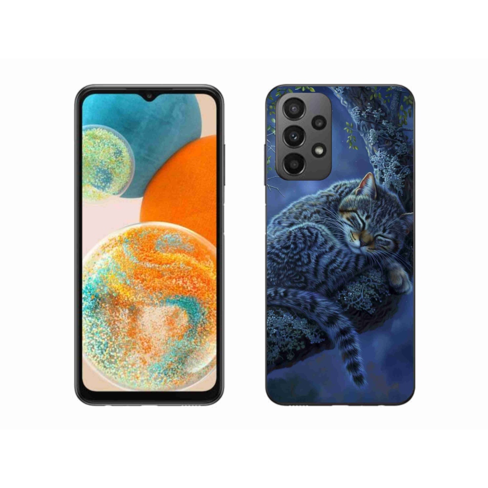 Gelový kryt mmCase na Samsung Galaxy A23 4G/5G - spící kočka