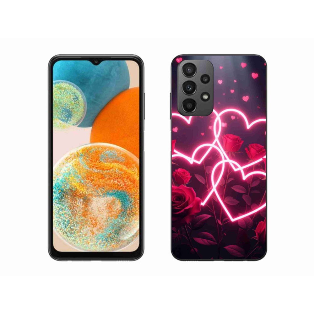 Gelový kryt mmCase na Samsung Galaxy A23 4G/5G - srdce lásky