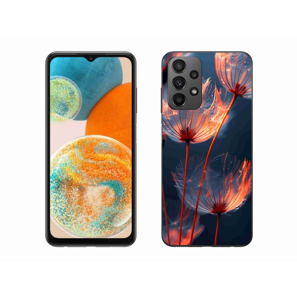 Gelový kryt mmCase na Samsung Galaxy A23 4G/5G - světélkující chmýří