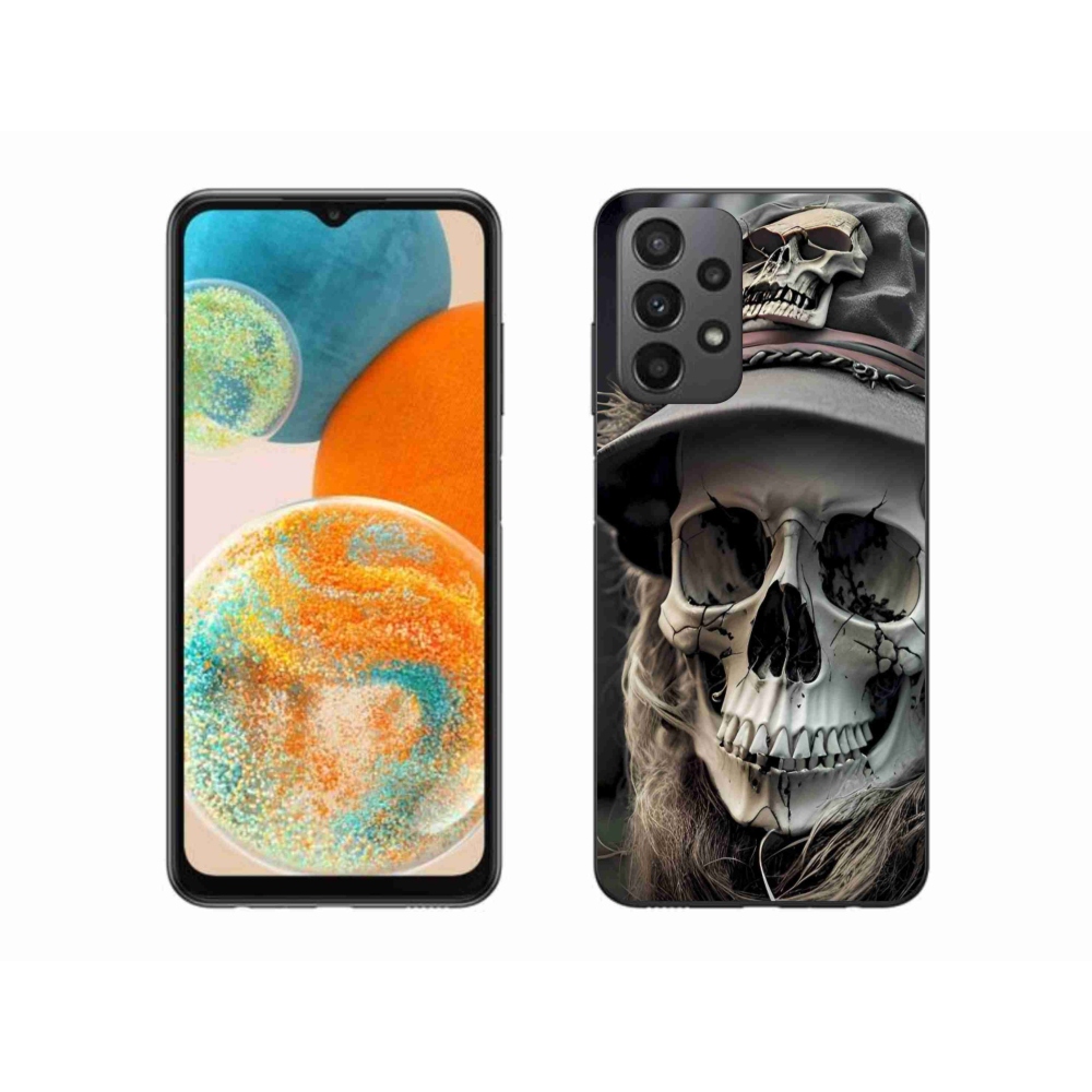 Gelový kryt mmCase na Samsung Galaxy A23 4G/5G - temná lebka