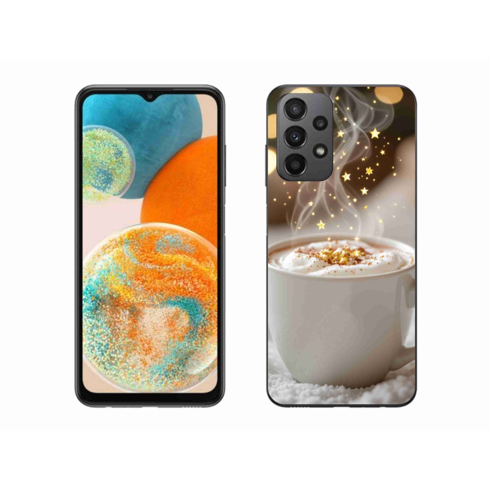 Gelový kryt mmCase na Samsung Galaxy A23 4G/5G - vánoční horký nápoj