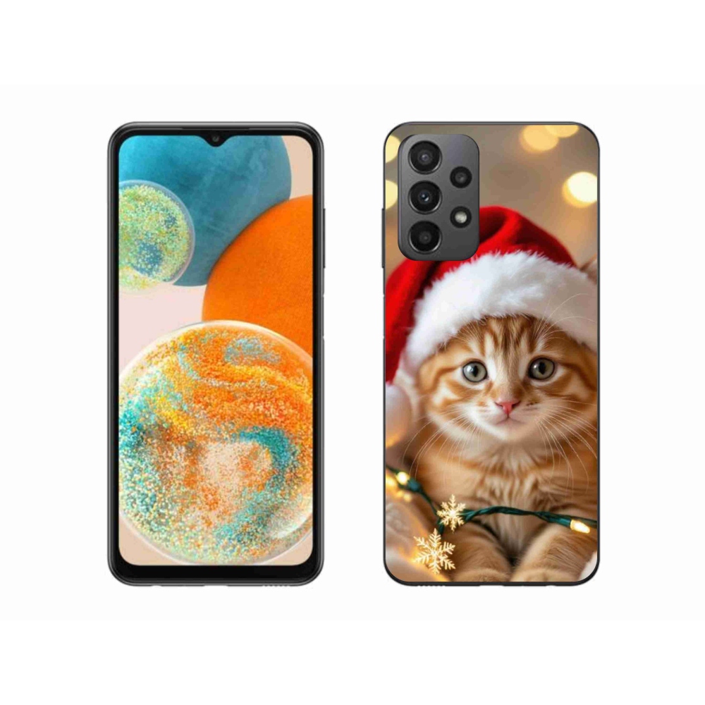 Gelový kryt mmCase na Samsung Galaxy A23 4G/5G - vánoční kotě