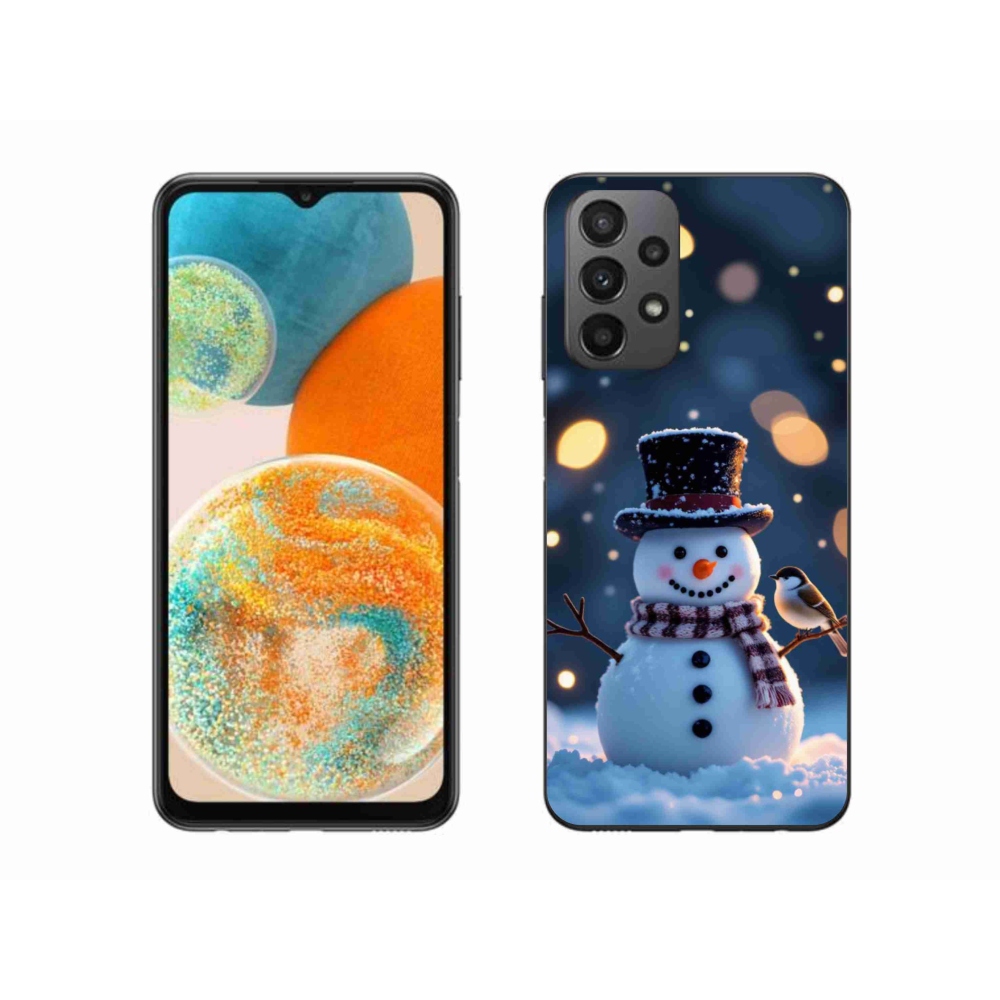 Gelový kryt mmCase na Samsung Galaxy A23 4G/5G - vánoční sněhulák