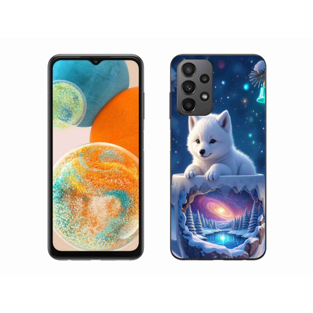 Gelový kryt mmCase na Samsung Galaxy A23 4G/5G - vánoční štěně