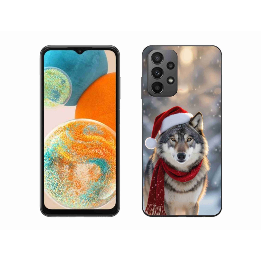 Gelový kryt mmCase na Samsung Galaxy A23 4G/5G - vánoční vlk