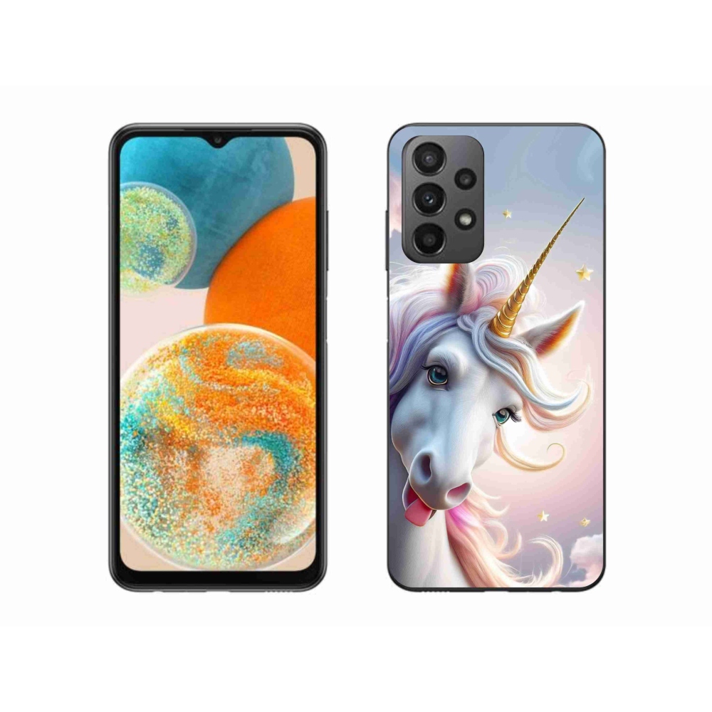 Gelový kryt mmCase na Samsung Galaxy A23 4G/5G - veselý jednorožec