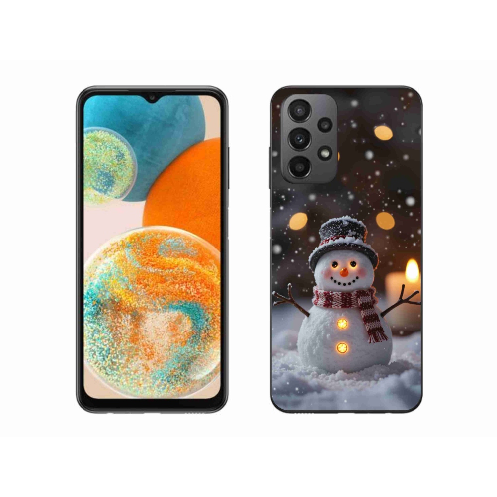 Gelový kryt mmCase na Samsung Galaxy A23 4G/5G - veselý sněhulák