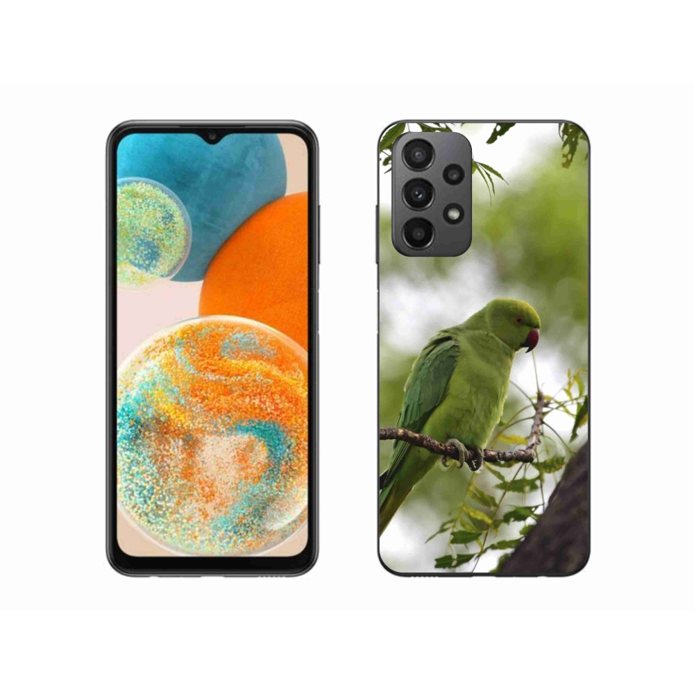 Gelový kryt mmCase na Samsung Galaxy A23 4G/5G - zelený papoušek
