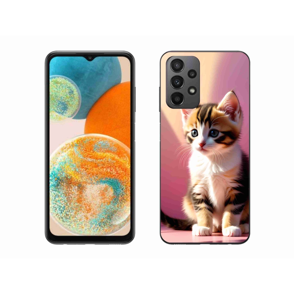 Gelový kryt mmCase na Samsung Galaxy A23 4G/5G - zvědavé kotě 2