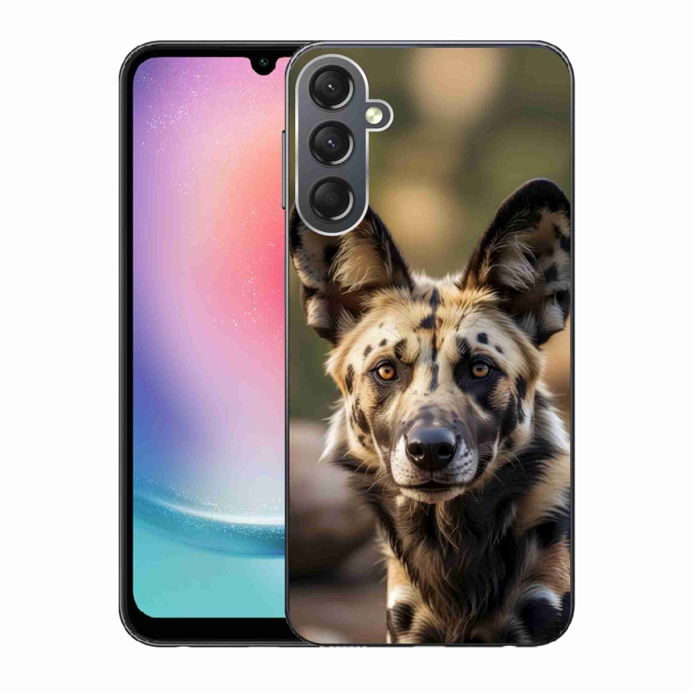 Gelový kryt mmCase na Samsung Galaxy A24 - africký divoký pes