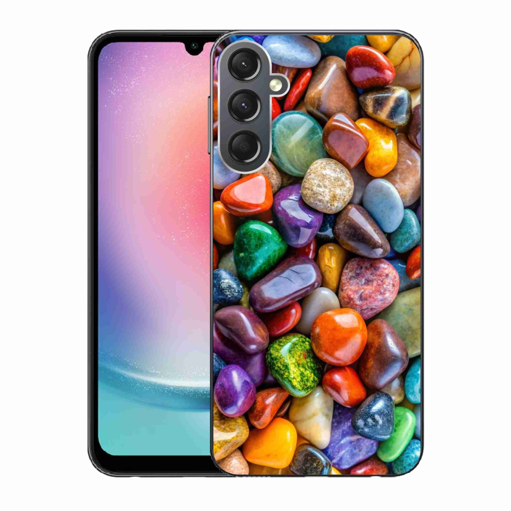 Gelový kryt mmCase na Samsung Galaxy A24 - barevné kamínky