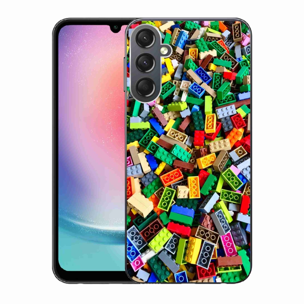 Gelový kryt mmCase na Samsung Galaxy A24 - barevné stavební kostky