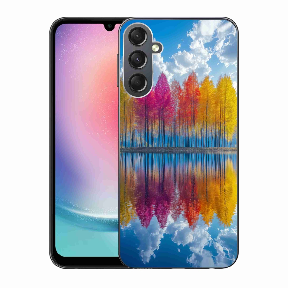 Gelový kryt mmCase na Samsung Galaxy A24 - barevné stromy