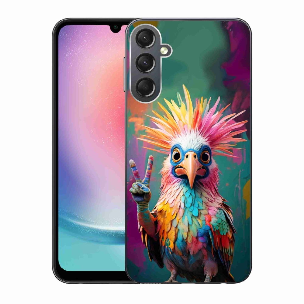 Gelový kryt mmCase na Samsung Galaxy A24 - barevný rebel