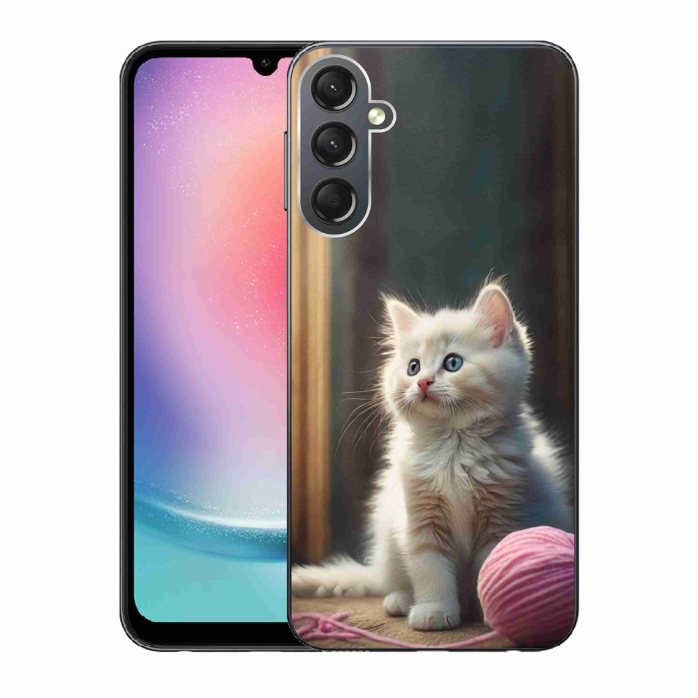 Gelový kryt mmCase na Samsung Galaxy A24 - bílé kotě 2