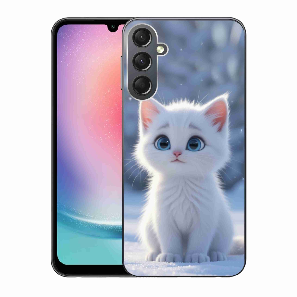 Gelový kryt mmCase na Samsung Galaxy A24 - bílé kotě 3