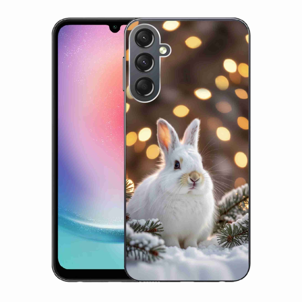 Gelový kryt mmCase na Samsung Galaxy A24 - bílý zajíc