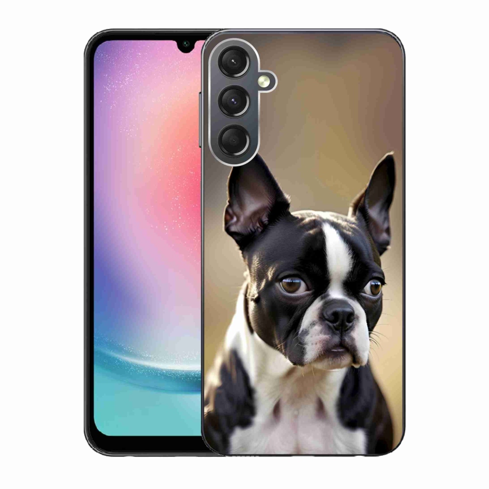 Gelový kryt mmCase na Samsung Galaxy A24 - bostonský teriér