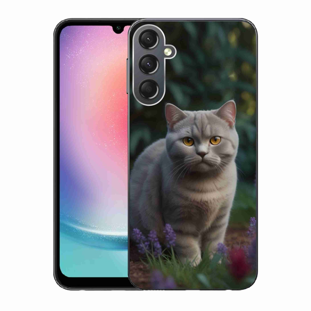 Gelový kryt mmCase na Samsung Galaxy A24 - britská kočka