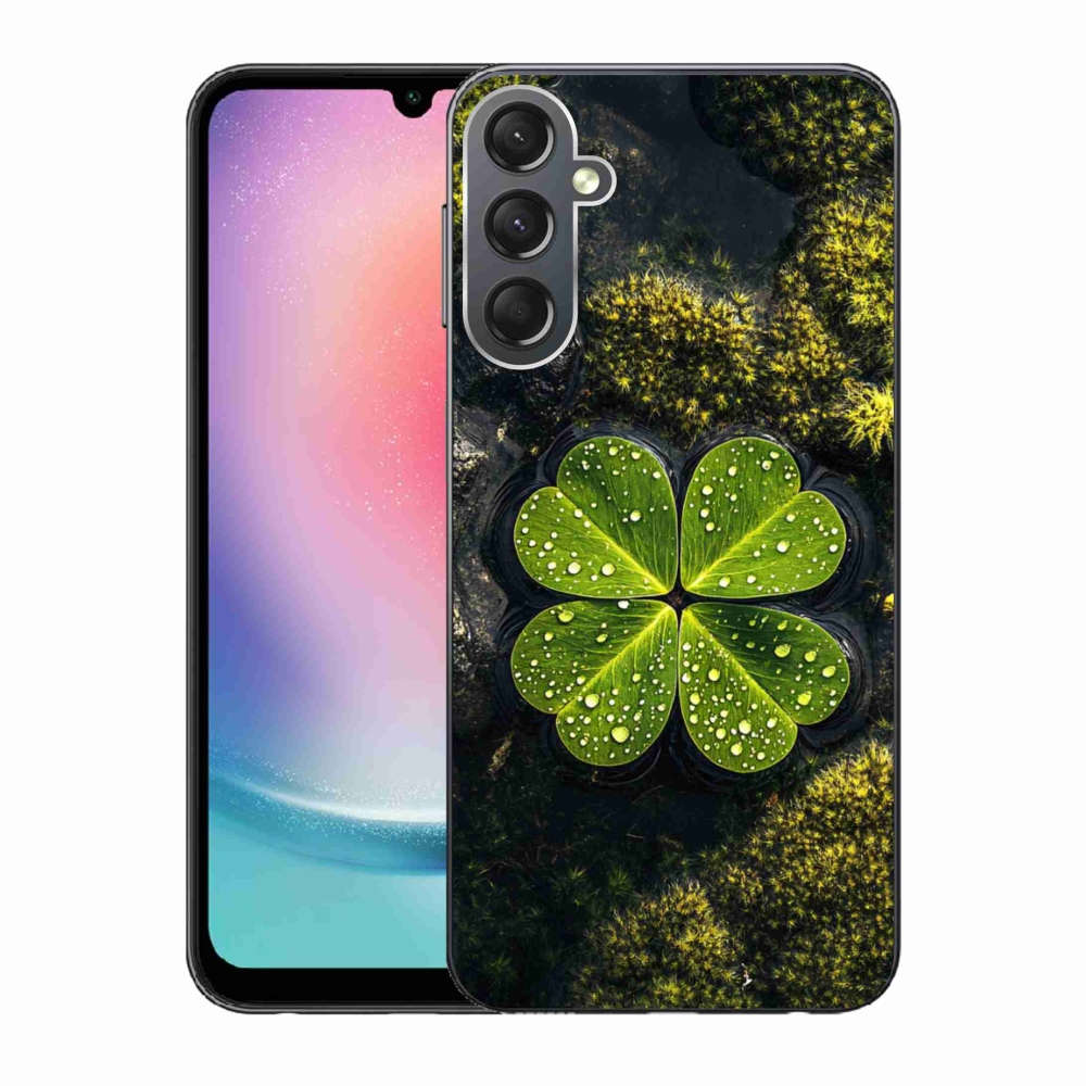 Gelový kryt mmCase na Samsung Galaxy A24 - čtyřlístek