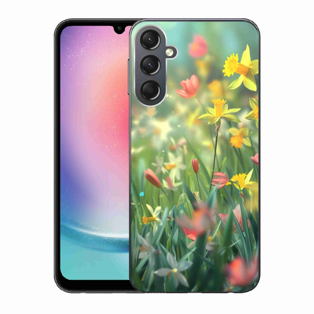 Gelový kryt mmCase na Samsung Galaxy A24 - jarní květy