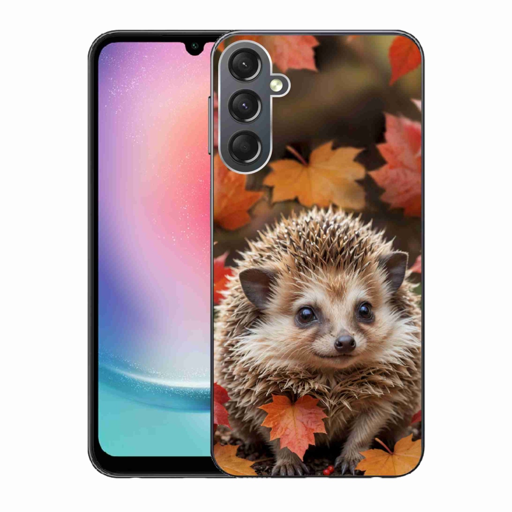 Gelový kryt mmCase na Samsung Galaxy A24 - ježek v listí