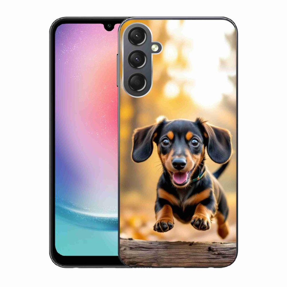 Gelový kryt mmCase na Samsung Galaxy A24 - jezevčík 2