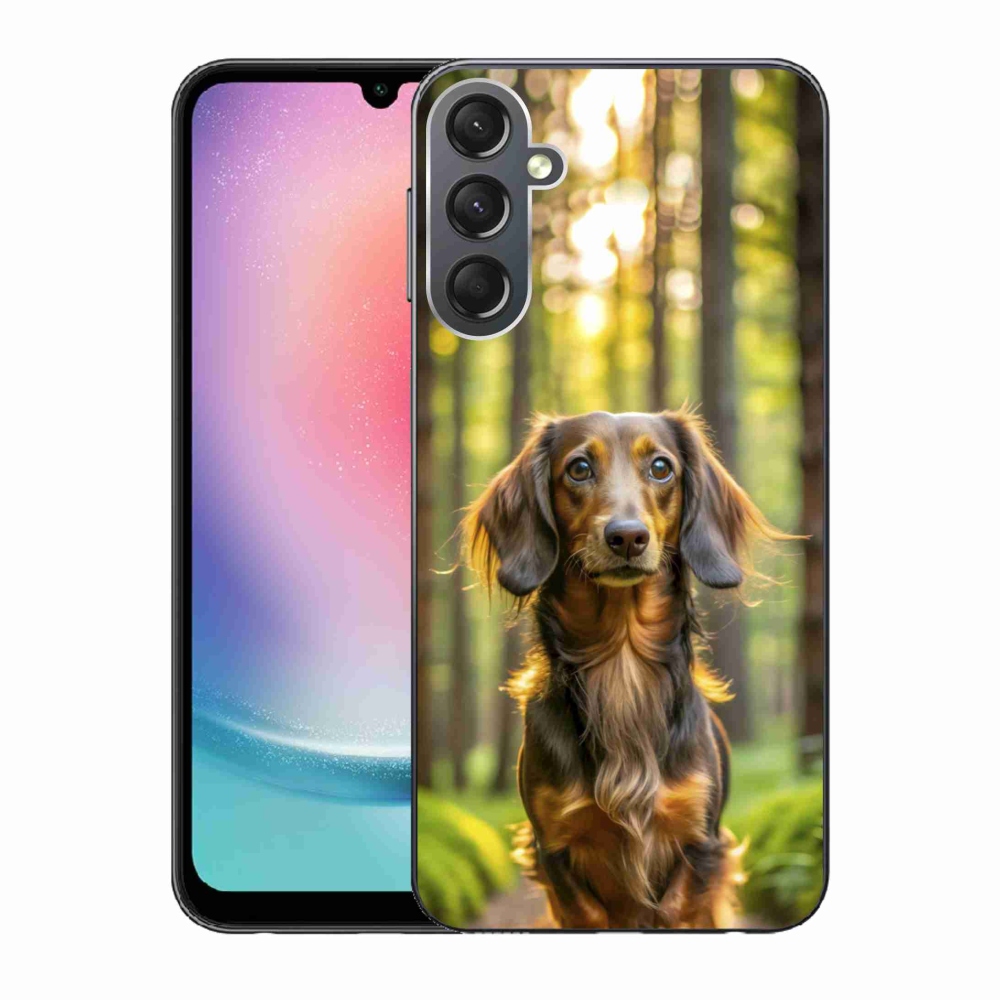 Gelový kryt mmCase na Samsung Galaxy A24 - jezevčík 4