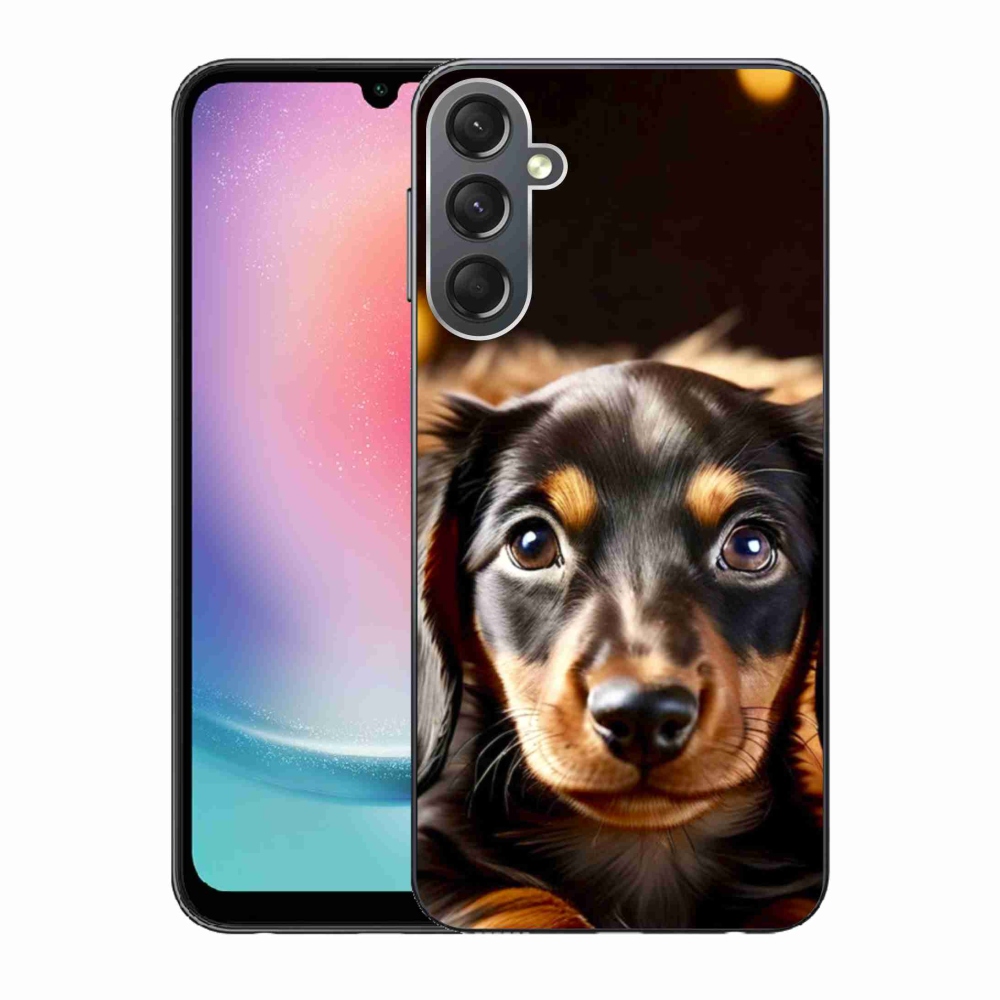 Gelový kryt mmCase na Samsung Galaxy A24 - jezevčík