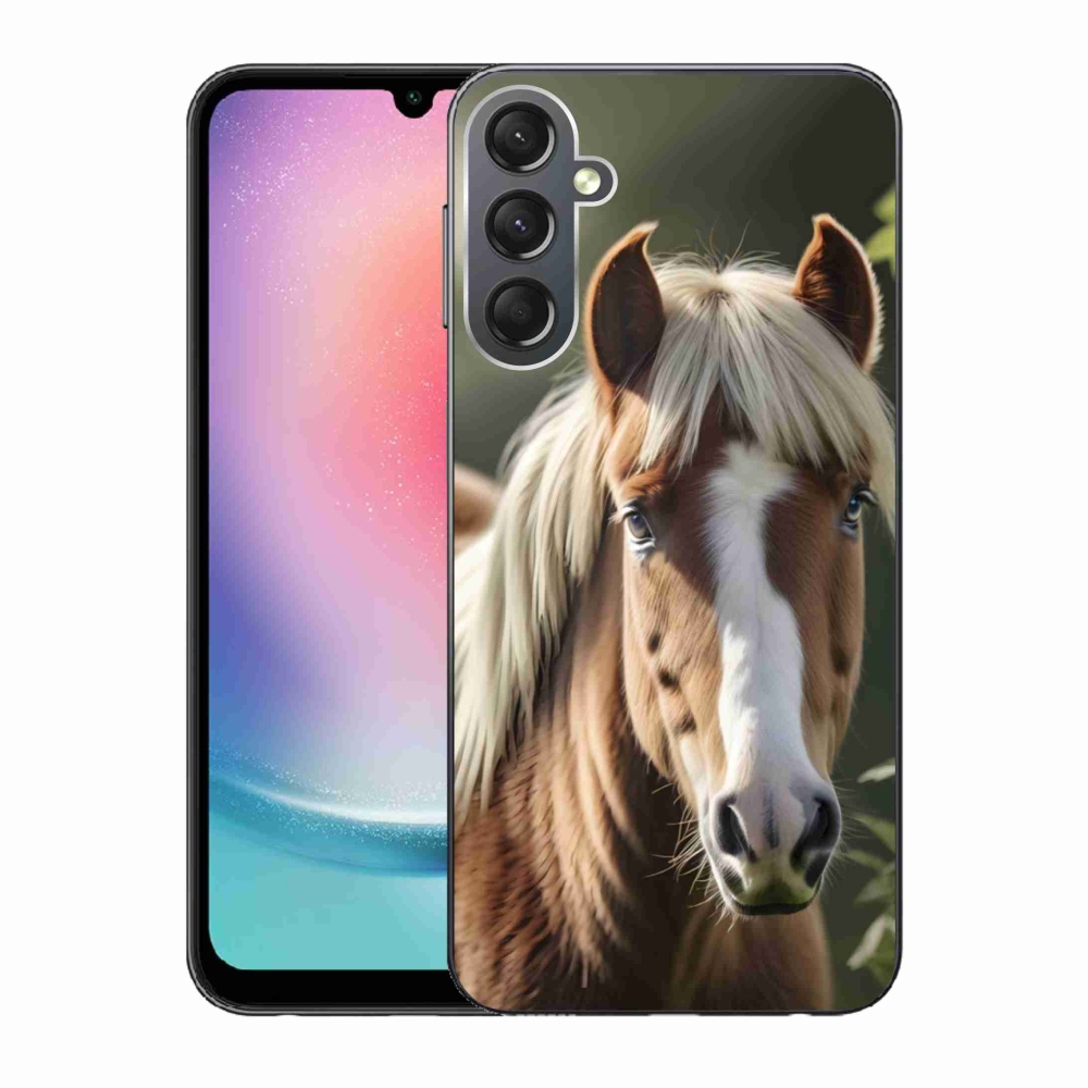 Gelový kryt mmCase na Samsung Galaxy A24 - kůň se světlou hřívou