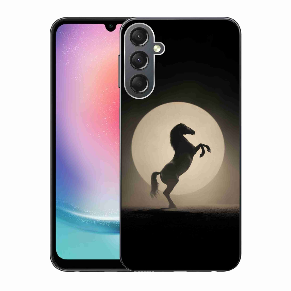 Gelový kryt mmCase na Samsung Galaxy A24 - kůň v siluetě