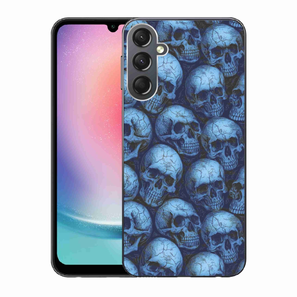 Gelový kryt mmCase na Samsung Galaxy A24 - lebky