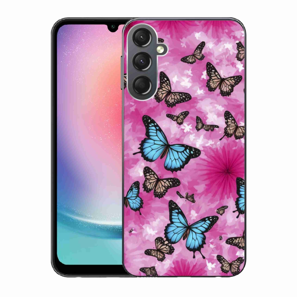 Gelový kryt mmCase na Samsung Galaxy A24 - motýlí zahrada