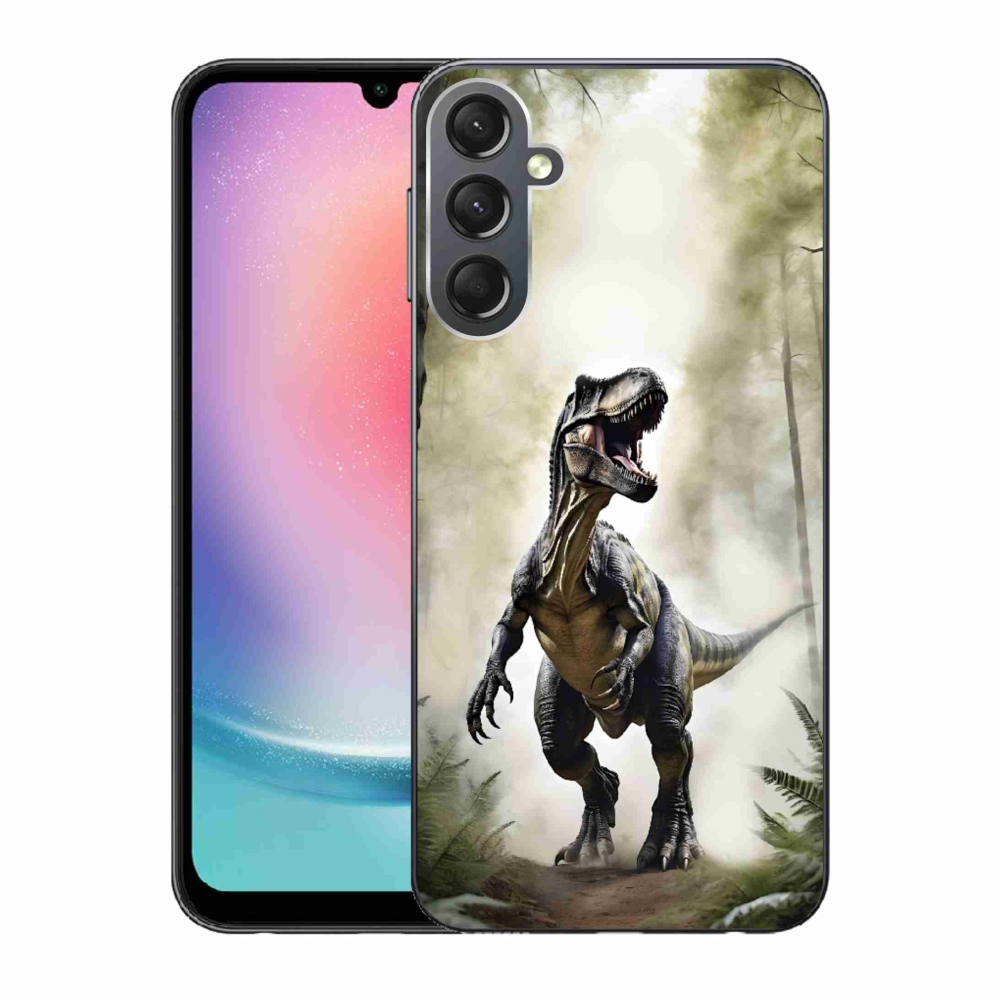 Gelový kryt mmCase na Samsung Galaxy A24 - naštvaný T-Rex