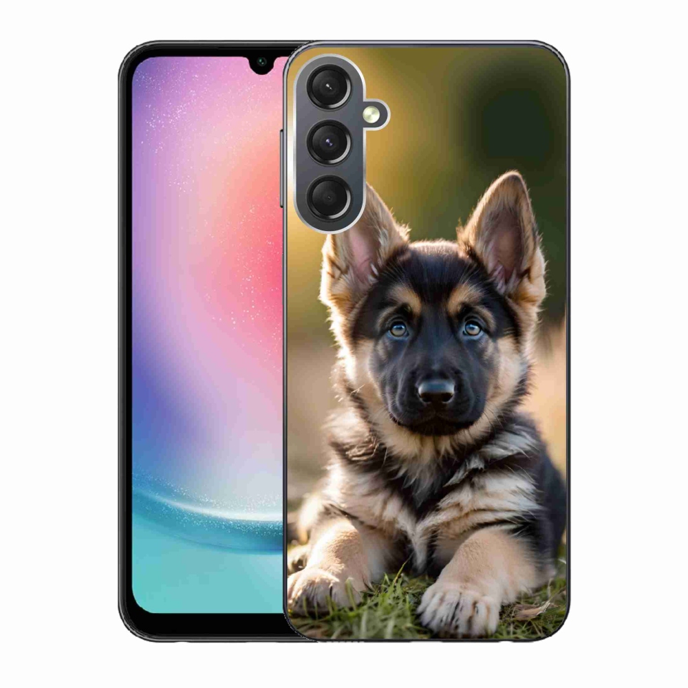 Gelový kryt mmCase na Samsung Galaxy A24 - německý ovčák v přírodě