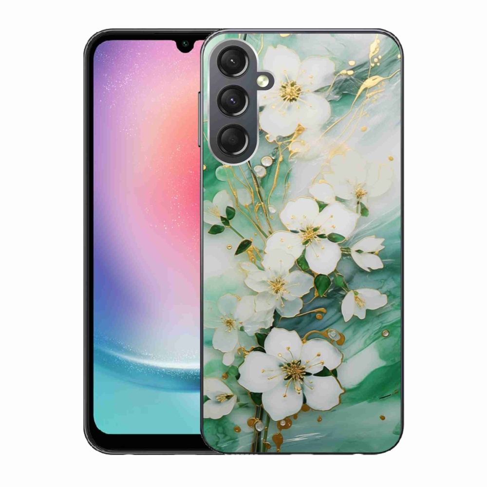 Gelový kryt mmCase na Samsung Galaxy A24 - něžné květy