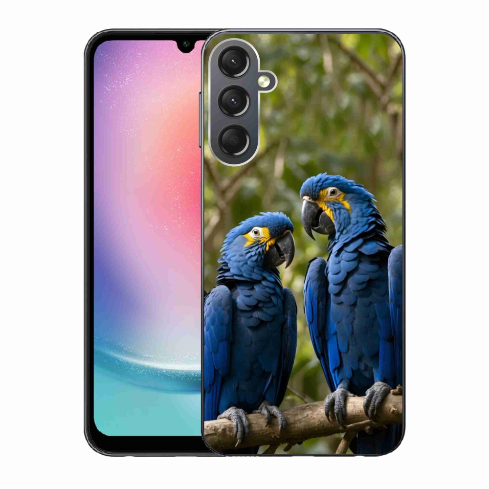 Gelový kryt mmCase na Samsung Galaxy A24 - papouščí duo
