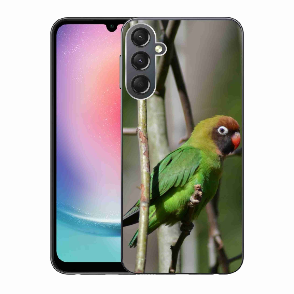 Gelový kryt mmCase na Samsung Galaxy A24 - papoušek agapornis