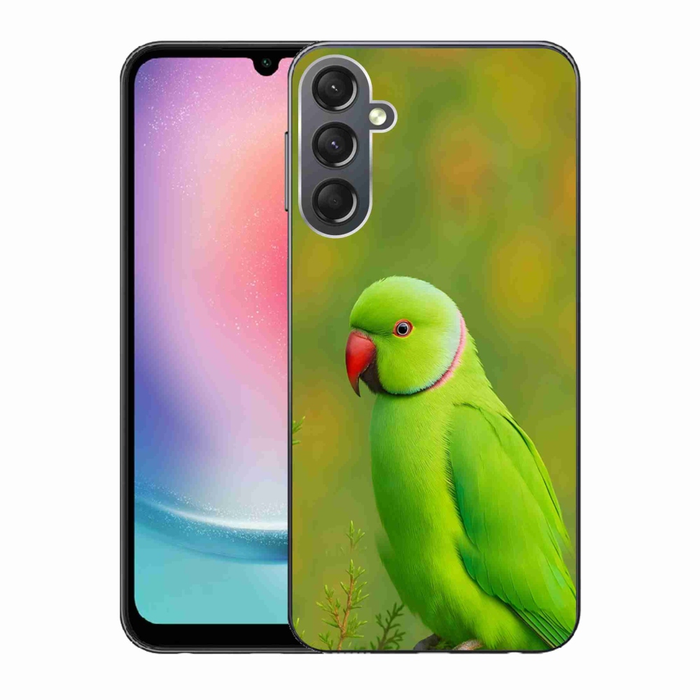 Gelový kryt mmCase na Samsung Galaxy A24 - papoušek alexandr 2