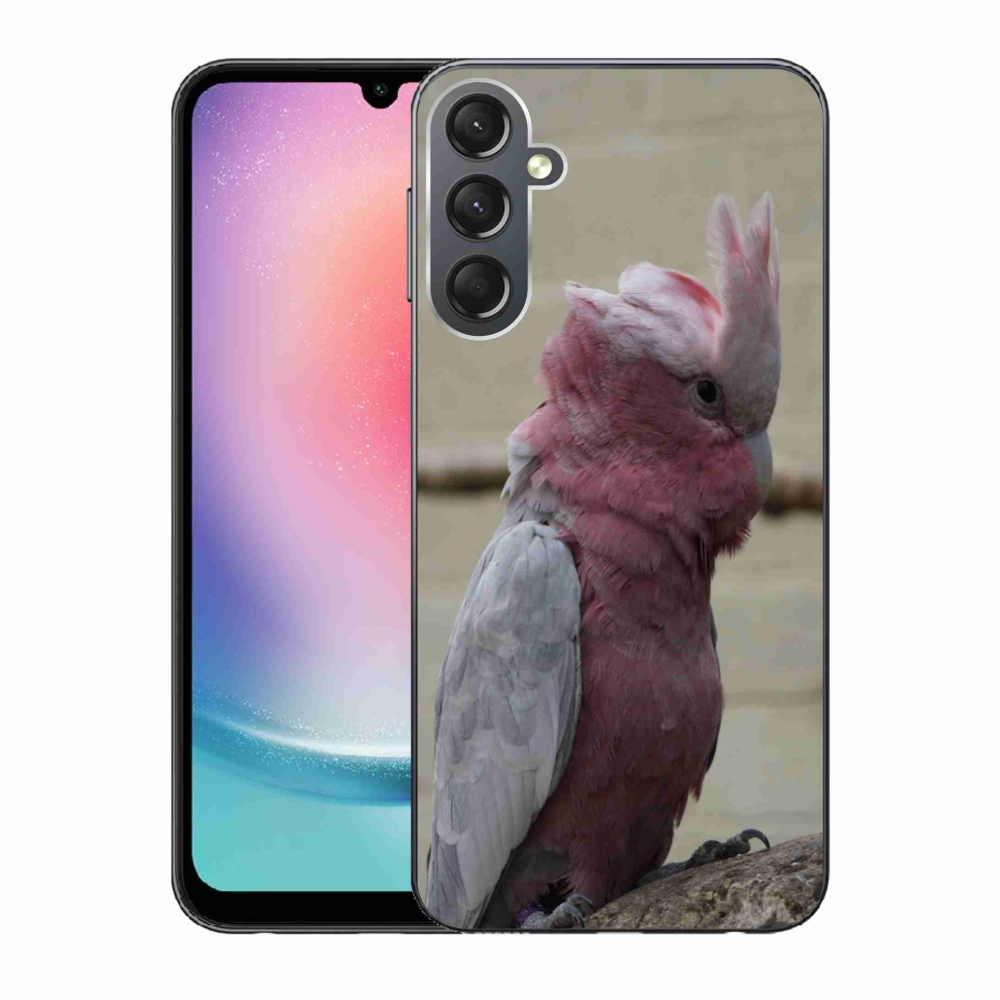 Gelový kryt mmCase na Samsung Galaxy A24 - papoušek kakadu růžový