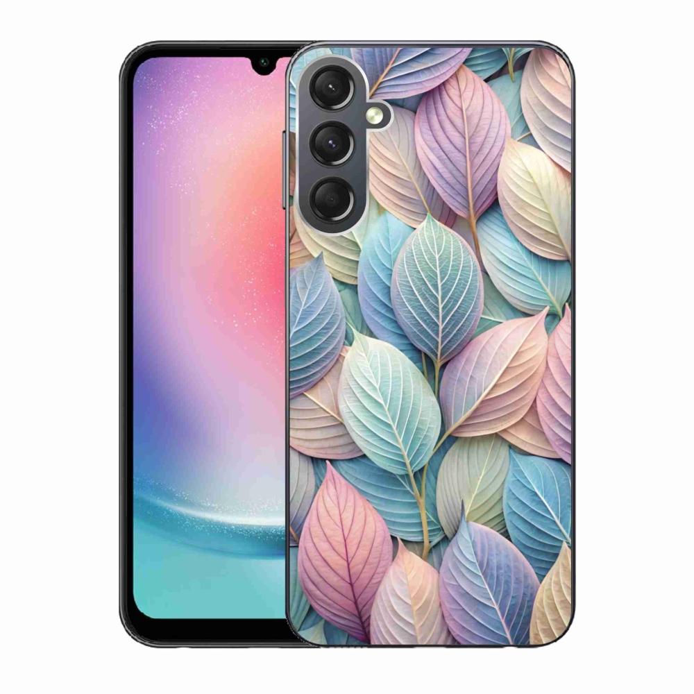 Gelový kryt mmCase na Samsung Galaxy A24 - pastelové listy