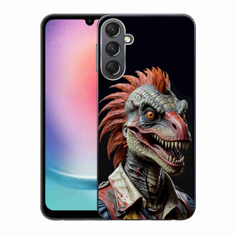 Gelový kryt mmCase na Samsung Galaxy A24 - punk dinosaurus