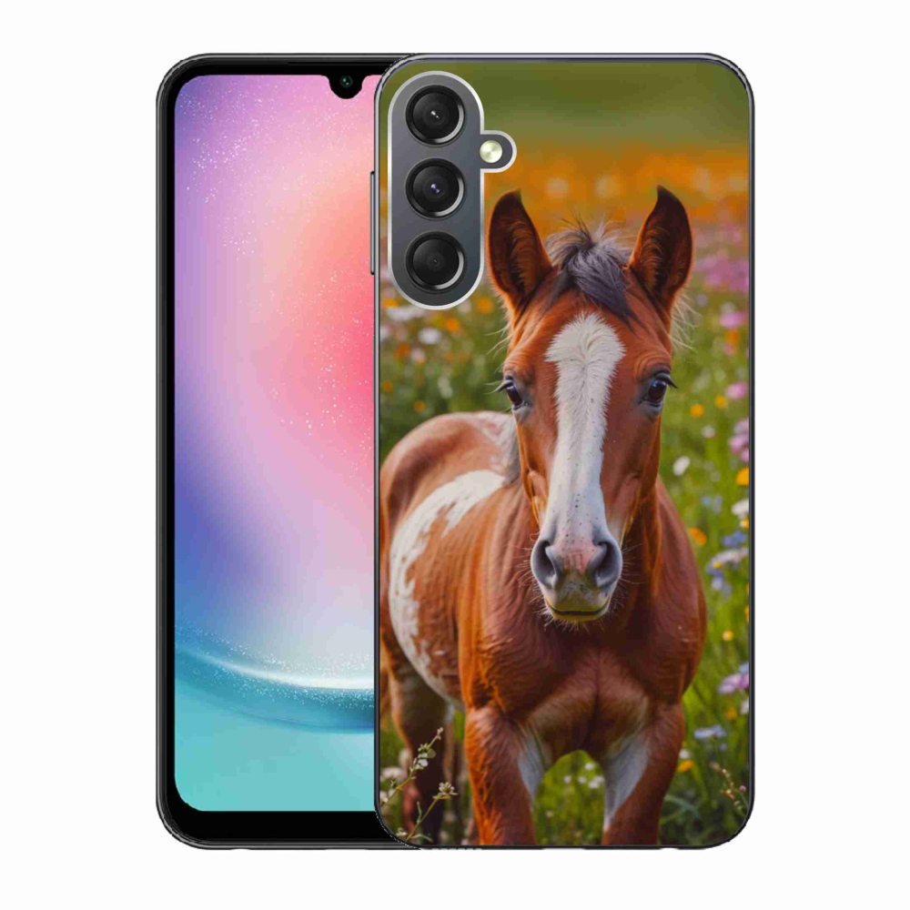 Gelový kryt mmCase na Samsung Galaxy A24 - roztomilé hříbě