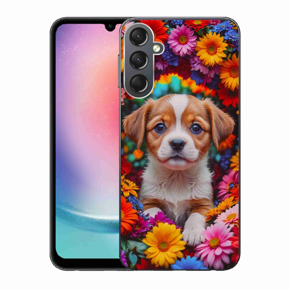 Gelový kryt mmCase na Samsung Galaxy A24 - roztomilé štěně