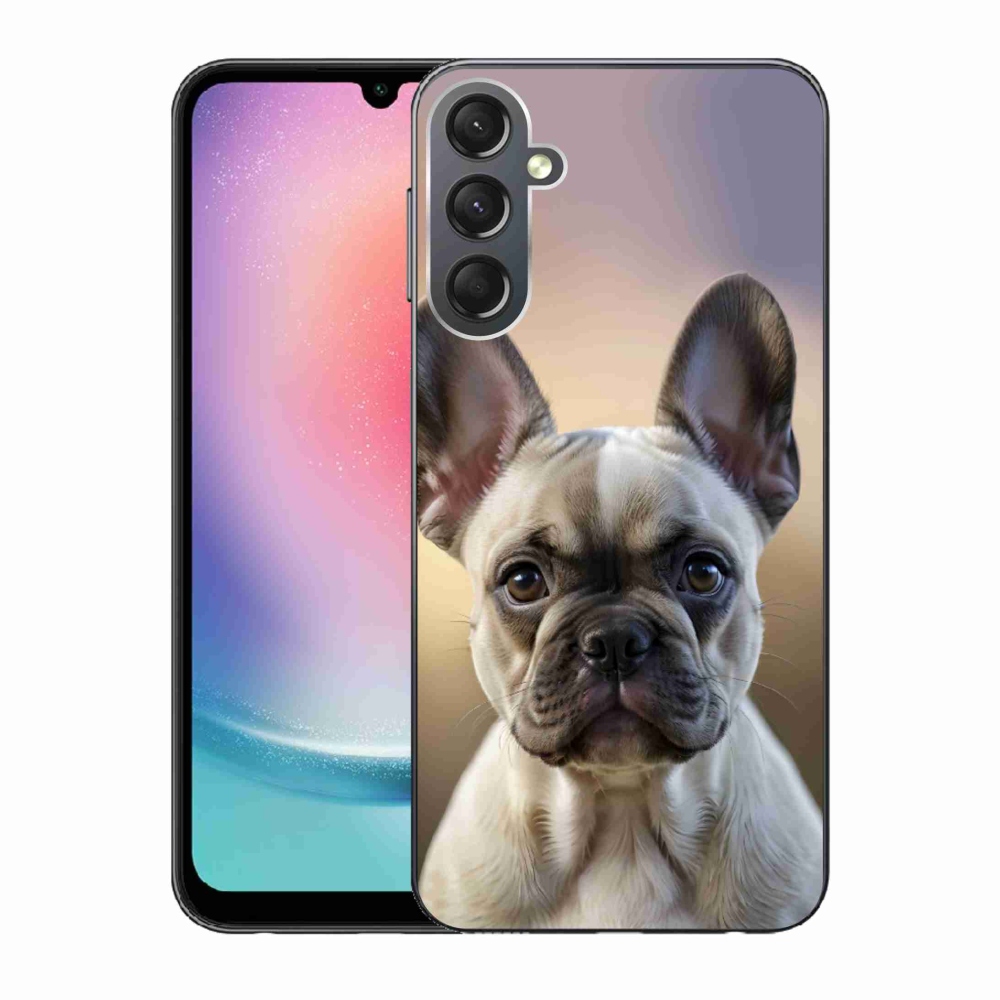 Gelový kryt mmCase na Samsung Galaxy A24 - roztomilý francouzský buldoček
