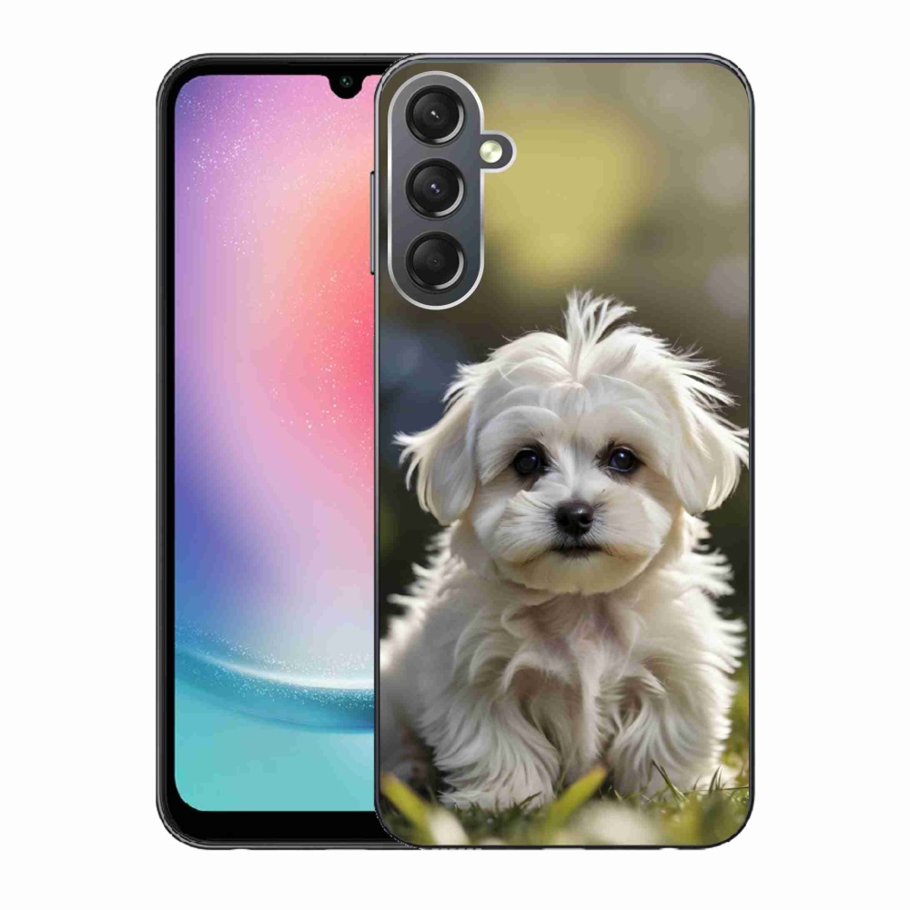 Gelový kryt mmCase na Samsung Galaxy A24 - roztomilý maltézský psík