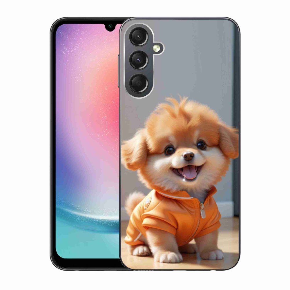Gelový kryt mmCase na Samsung Galaxy A24 - roztomilý pomeranian v mikině