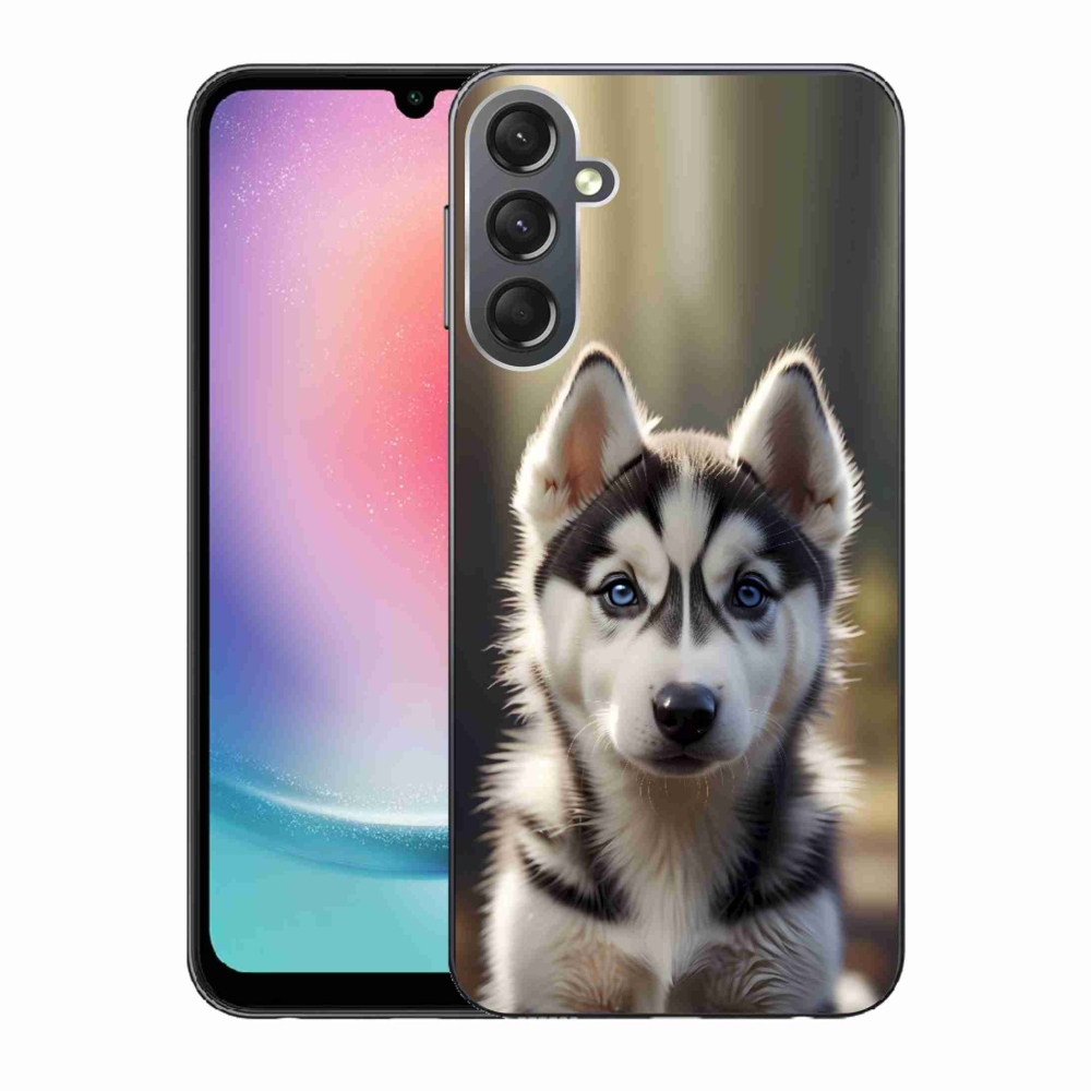 Gelový kryt mmCase na Samsung Galaxy A24 - roztomilý sibiřský husky